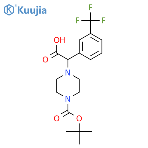 2-(4-Boc-piperazinyl)-2-(3-trifluoromethylphenyl)acetic acid structure
