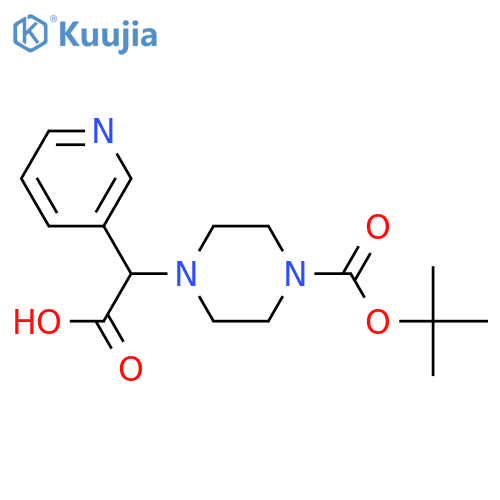 1-Piperazineaceticacid, 4-[(1,1-dimethylethoxy)carbonyl]-a-3-pyridinyl- structure