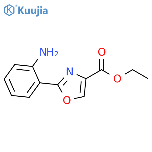 ethyl 2-(2-aminophenyl)-1,3-oxazole-4-carboxylate structure