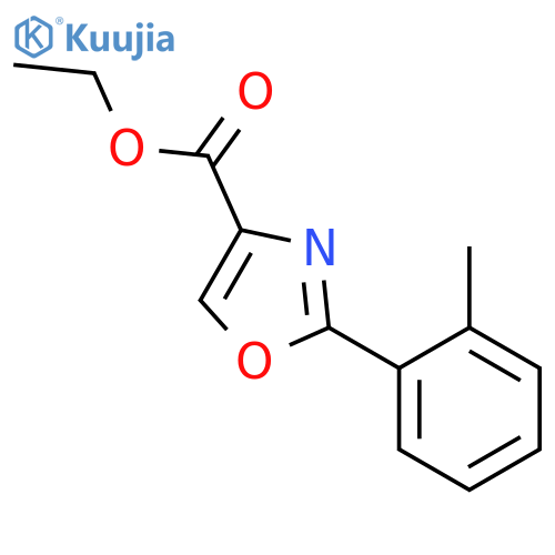 4-Oxazolecarboxylicacid, 2-(2-methylphenyl)-, ethyl ester structure
