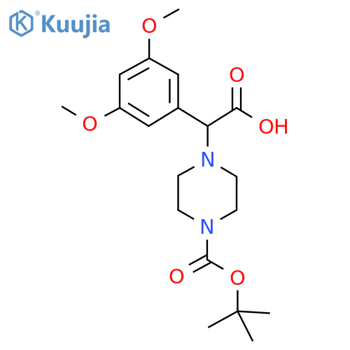 1-Piperazineaceticacid, a-(3,5-dimethoxyphenyl)-4-[(1,1-dimethylethoxy)carbonyl]- structure