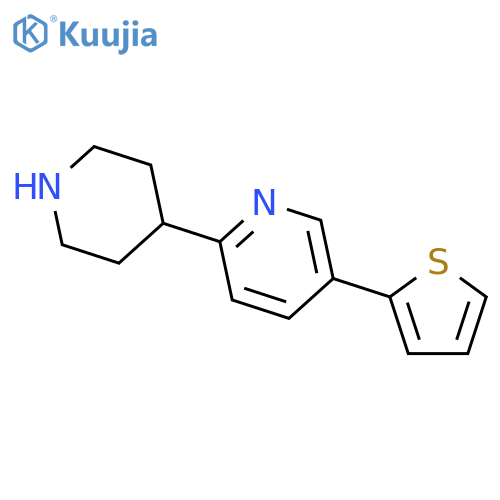 Pyridine,2-(4-piperidinyl)-5-(2-thienyl)- structure