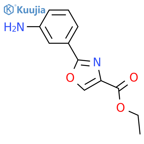 4-Oxazolecarboxylicacid, 2-(3-aminophenyl)-, ethyl ester structure