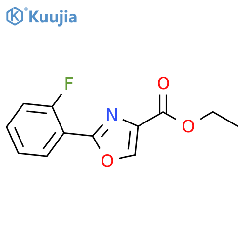4-Oxazolecarboxylicacid, 2-(2-fluorophenyl)-, ethyl ester structure