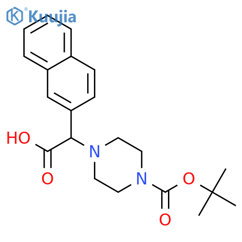 1-Piperazineaceticacid, 4-[(1,1-dimethylethoxy)carbonyl]-a-2-naphthalenyl- structure