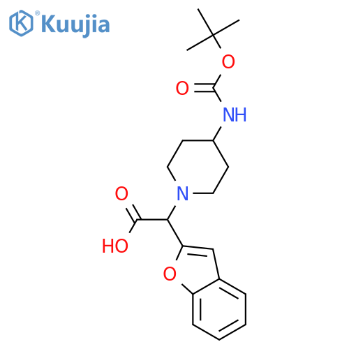 1-Piperidineaceticacid, a-2-benzofuranyl-4-[[(1,1-dimethylethoxy)carbonyl]amino]- structure