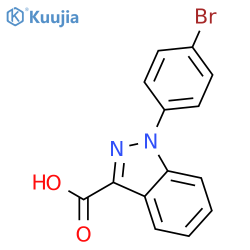 1-(4-Bromophenyl)-1H-indazole-3-carboxylic acid structure