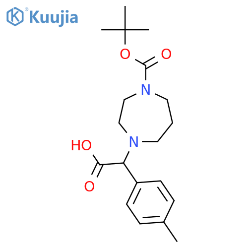 1H-1,4-Diazepine-1-aceticacid, 4-[(1,1-dimethylethoxy)carbonyl]hexahydro-a-(4-methylphenyl)- structure