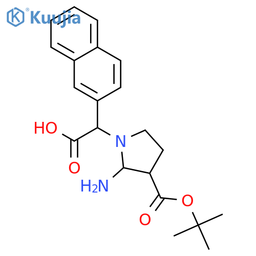 1-Pyrrolidineaceticacid, 3-[[(1,1-dimethylethoxy)carbonyl]amino]-a-2-naphthalenyl- structure