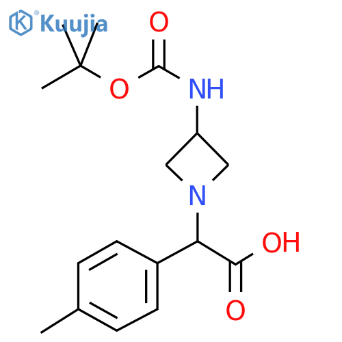 1-Azetidineacetic acid,3-[[(1,1-dimethylethoxy)carbonyl]amino]-a-(4-methylphenyl)- structure
