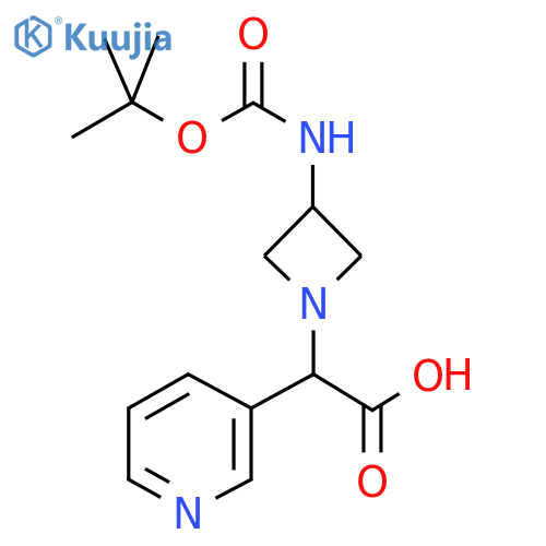 3-Pyridineacetic acid, a-[3-[[(1,1-dimethylethoxy)carbonyl]amino]-1-azetidinyl]- structure