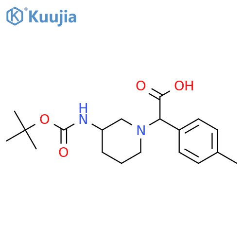 1-Piperidineaceticacid, 3-[[(1,1-dimethylethoxy)carbonyl]amino]-a-(4-methylphenyl)- structure
