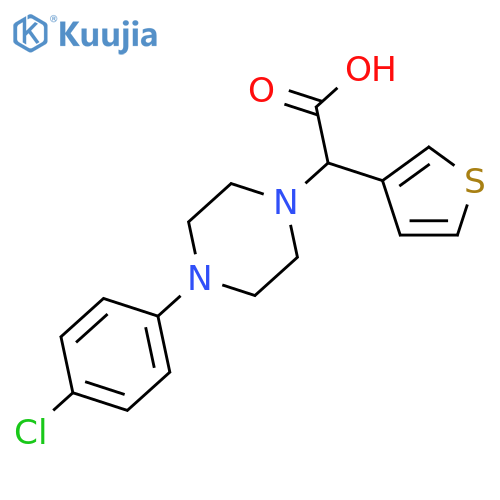 1-Piperazineaceticacid, 4-(4-chlorophenyl)-a-3-thienyl- structure