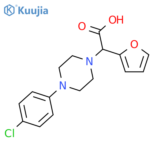 1-Piperazineaceticacid, 4-(4-chlorophenyl)-a-2-furanyl- structure