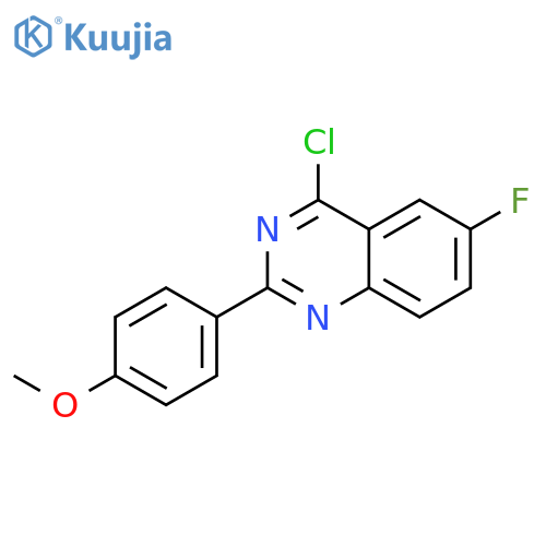 4-Chloro-6-fluoro-2-(4-methoxyphenyl)quinazoline structure