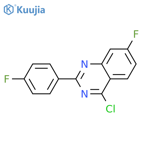 Quinazoline,4-chloro-7-fluoro-2-(4-fluorophenyl)- structure