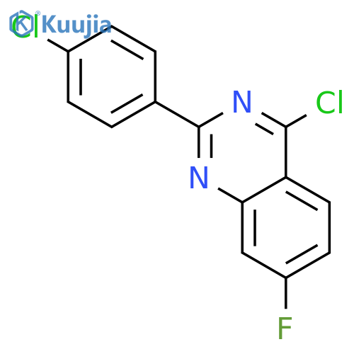 Quinazoline,4-chloro-2-(4-chlorophenyl)-7-fluoro- structure