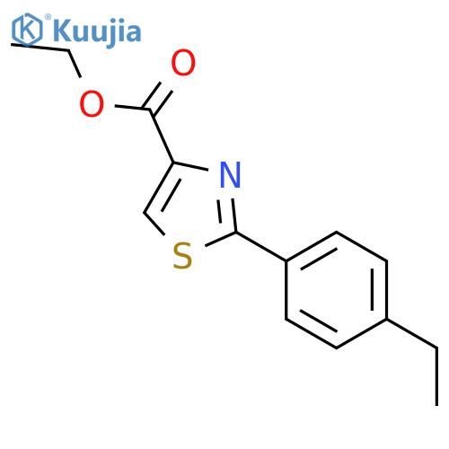 2-(4-Ethyl-phenyl)-thiazole-4-carboxylic acid ethyl ester structure