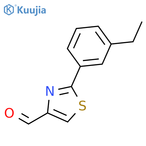 2-(3-ethylphenyl)-1,3-thiazole-4-carbaldehyde structure