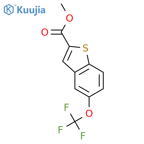Benzo[b]thiophene-2-carboxylicacid, 5-(trifluoromethoxy)-, methyl ester structure