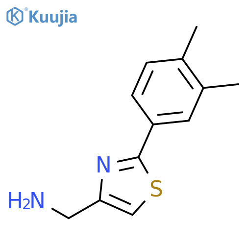 4-Thiazolemethanamine,2-(3,4-dimethylphenyl)- structure