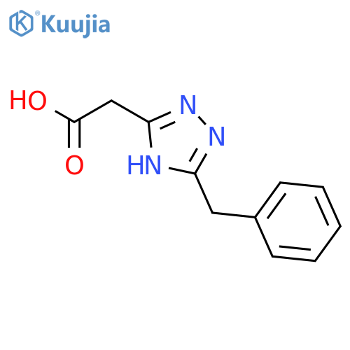 2-(5-Benzyl-4H-1,2,4-triazol-3-yl)acetic acid structure