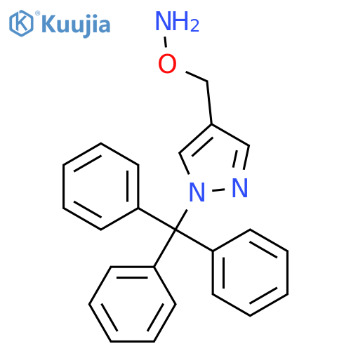 1H-Pyrazole, 4-[(aminooxy)methyl]-1-(triphenylmethyl)- structure