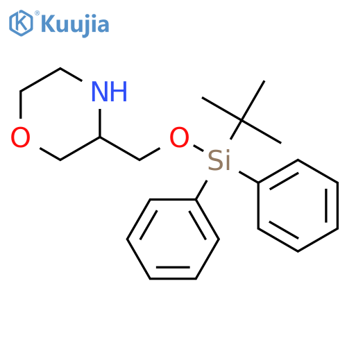 Morpholine, 3-[[[(1,1-dimethylethyl)diphenylsilyl]oxy]methyl]-, (3R)- structure