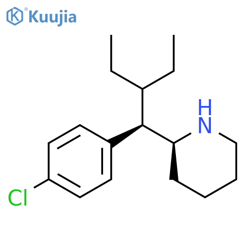 Piperidine, 2-[(1R)-1-(4-chlorophenyl)-2-ethylbutyl]-, (2S)-rel- structure