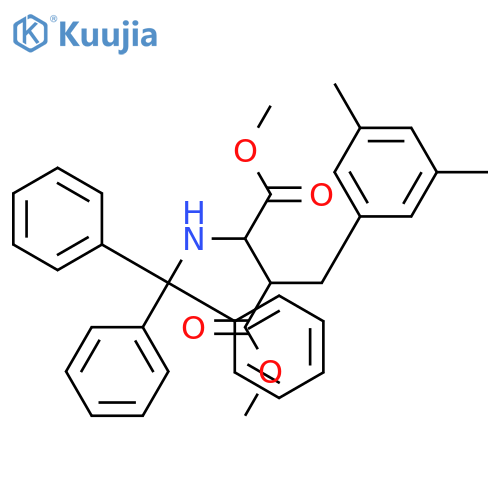 L-Aspartic acid, 3-[(3,5-dimethylphenyl)methyl]-N-(triphenylmethyl)-,dimethyl ester structure