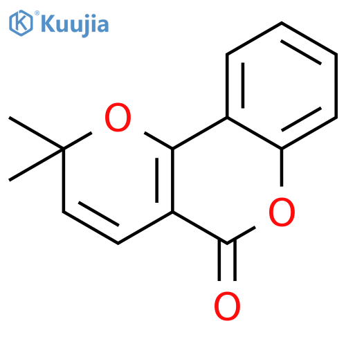 2H,5H-Pyrano[3,2-c][1]benzopyran-5-one, 2,2-dimethyl- structure