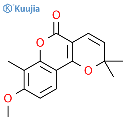 2H,5H-Pyrano[3,2-c][1]benzopyran-5-one, 8-methoxy-2,2,7-trimethyl- structure