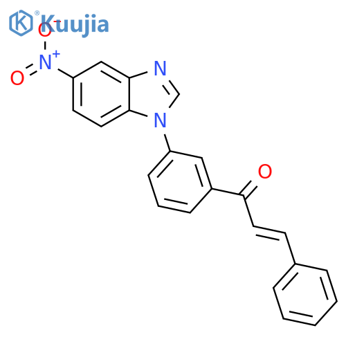 2-Propen-1-one, 1-[3-(5-nitro-1H-benzimidazol-1-yl)phenyl]-3-phenyl- structure