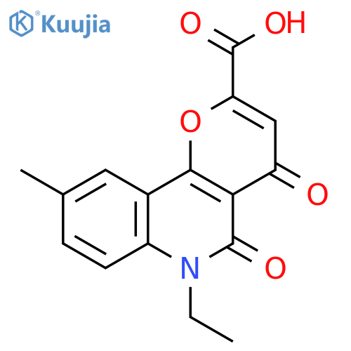 4H-Pyrano[3,2-c]quinoline-2-carboxylic acid,6-ethyl-5,6-dihydro-9-methyl-4,5-dioxo- structure