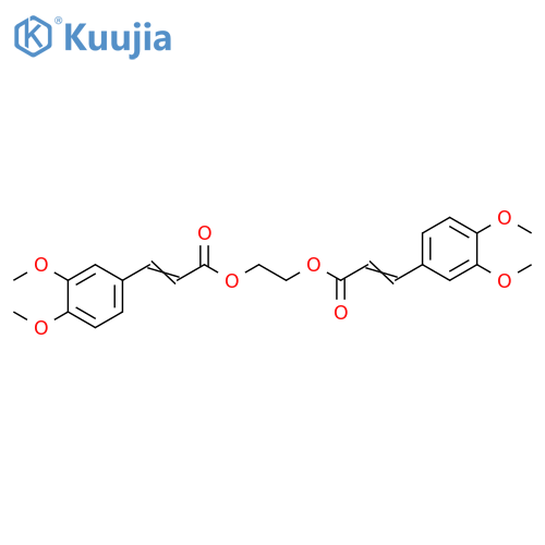 2-Propenoic acid, 3-(3,4-dimethoxyphenyl)-, 1,2-ethanediyl ester structure