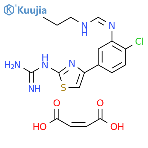 Guanidine, [4-[4-chloro-3-[[(propylamino)methylene]amino]phenyl]-2-thiazolyl]-, (2Z)-2-butenedioate (1:2) (9CI) structure