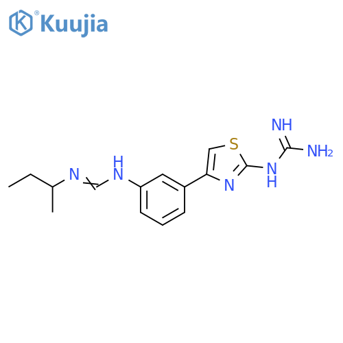 Methanimidamide, N-[3-[2-[(aminoiminomethyl)amino]-4-thiazolyl]phenyl]-N'-(1-methylpropyl)- structure