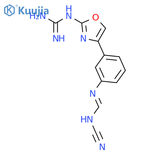 Guanidine, [4-[3-[[(cyanoamino)methylene]amino]phenyl]-2-oxazolyl]- structure