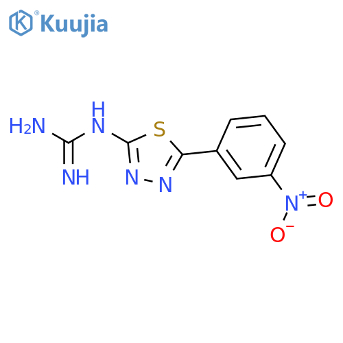 Guanidine, [5-(3-nitrophenyl)-1,3,4-thiadiazol-2-yl]- structure