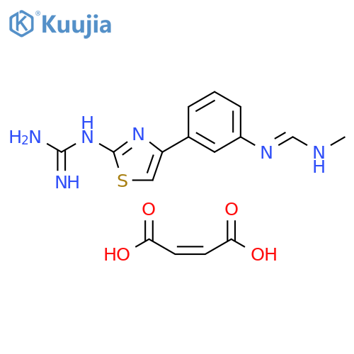 Guanidine, [4-[3-[[(methylamino)methylene]amino]phenyl]-2-thiazolyl]-,(2Z)-2-butenedioate (1:2) structure