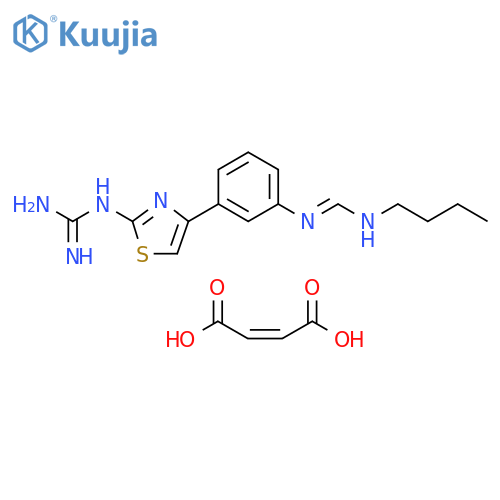 Guanidine, [4-[3-[[(butylamino)methylene]amino]phenyl]-2-thiazolyl]-,(2Z)-2-butenedioate (1:2) structure