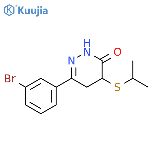 3(2H)-Pyridazinone,6-(3-bromophenyl)-4,5-dihydro-4-[(1-methylethyl)thio]- structure