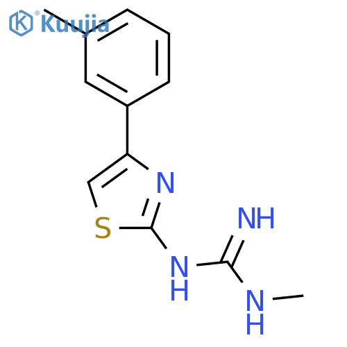 Guanidine, N-methyl-N'-[4-(3-methylphenyl)-2-thiazolyl]- structure
