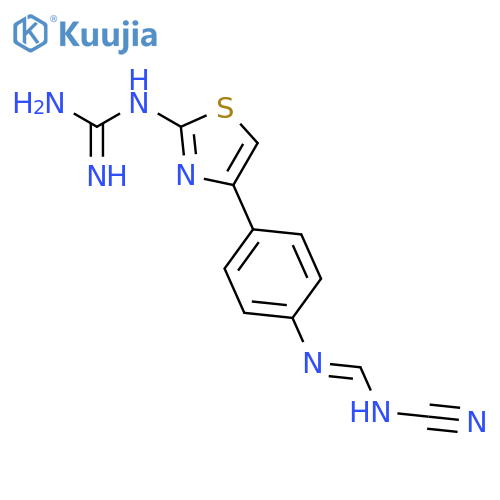 Guanidine, [4-[4-[[(cyanoamino)methylene]amino]phenyl]-2-thiazolyl]- structure