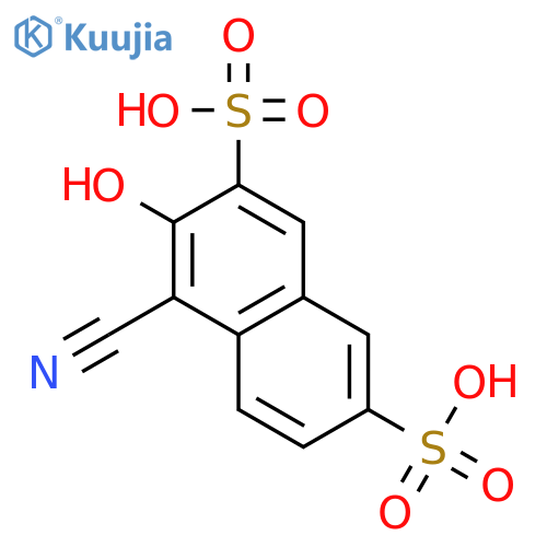 2,7-Naphthalenedisulfonic acid, 4-cyano-3-hydroxy- structure