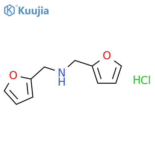 2-FURANMETHANAMINE, N-(2-FURANYLMETHYL)-, HYDROCHLORIDE structure
