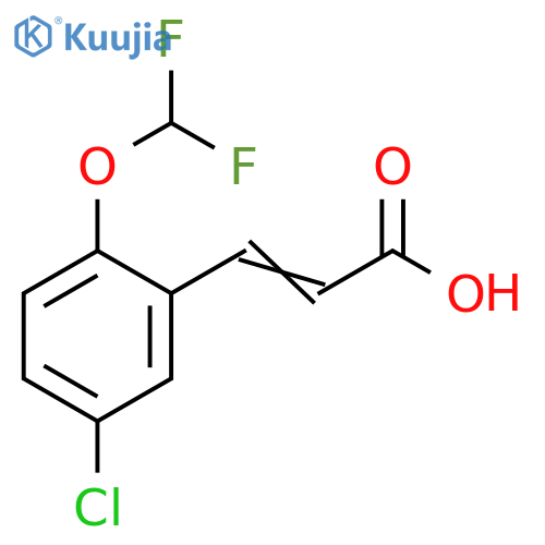 2-Propenoic acid, 3-[5-chloro-2-(difluoromethoxy)phenyl]- structure