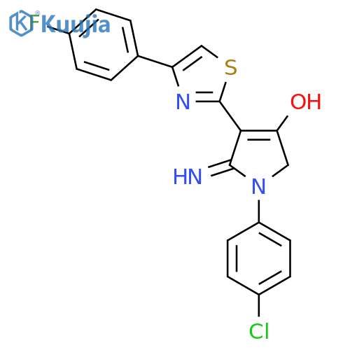 5-Amino-1-(4-chlorophenyl)-4-(4-(4-fluorophenyl)thiazol-2-yl)-1,2-dihydro-3H-pyrrol-3-one structure