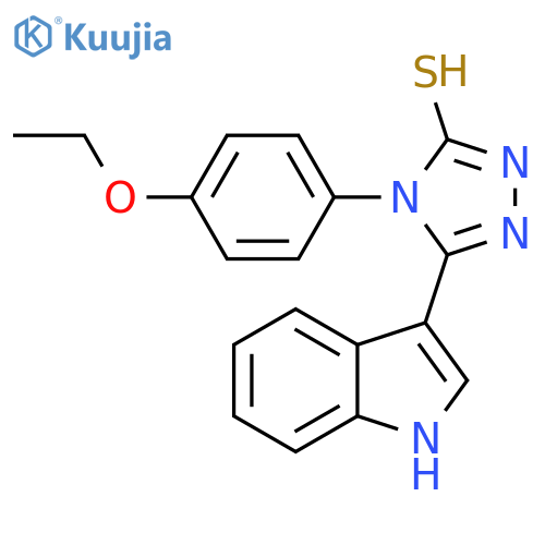 4-(4-Ethoxy-phenyl)-5-(1H-indol-3-yl)-4H-[1,2,4]triazole-3-thiol structure