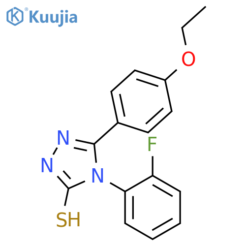 5-(4-ETHOXYPHENYL)-4-(2-FLUOROPHENYL)-4H-1,2,4-TRIAZOLE-3-THIOL structure